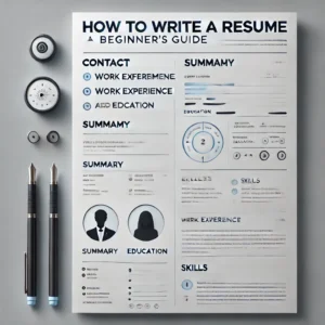 DALL·E 2025-03-10 11.51.36 - A professional, modern resume template with a clean layout, featuring sections for contact information, summary, work experience, education, and skill